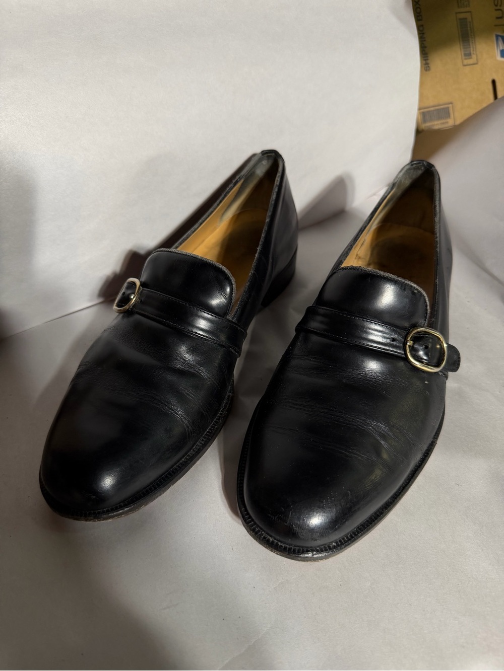 Men's Bruno Magli Designer Black Leather Monk Strap Dress Shoes